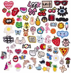 img 3 attached to 🧵 Butie.Patches 70PCS Assorted Styles Embroidered Sew On/Iron On Patch Applique Clothes Dress Plant Hat Jeans Sewing Flowers Applique DIY Accessory for DIY Crafting and Clothing Decoration (70PCS-RF-45)