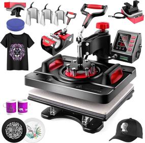 img 4 attached to Ultimate Industrial Upgraded Heat Press 12X15: 8 in 1 Swing Away Shirt Printing Machine for T-Shirt, Hat, Cap, Mug & Plate - Digital Sublimation Press Combo