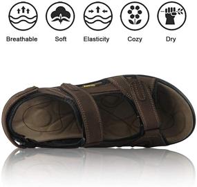 img 1 attached to 👡 ILoveSIA Leather Outdoor Athletic Sandals