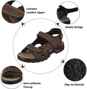 img 2 attached to 👡 ILoveSIA Leather Outdoor Athletic Sandals