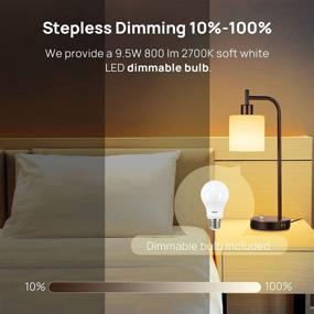 img 3 attached to Enhance Your Living Space with the Linkind Industrial Table Lamp: Stepless Dimmable Nightstand Lamp with 2 USB Ports and Vintage Glass Shade for Bedroom, Living Room, Study – Includes A19 9.5W Bulb