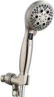 🚿 high pressure handheld shower head - wassern 9 setting rainfall massage spa with water saving button, 80'' stainless steel hose, angle adjustable bracket, brass ball joint, 3.5'' brushed nickel logo