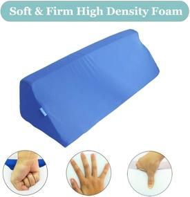 img 1 attached to 🛌 30 Degree Foam Wedge Pillow for Sleeping & Post-Surgery Support - Incline Bed Wedge Ideal for Acid Reflux, Side Sleepers, and Bed Sores - Adult Positioning Cushion for Body, Leg, and Turning Support (34")