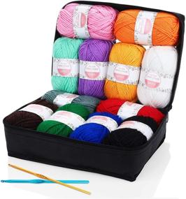 img 4 attached to 🧶 SOLEDI Acrylic Yarn Multipack Skeins (50g x 12) - Variety Color Assortment for Crocheting & Knitting | Beginners Starter Pack