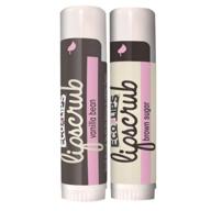 eco lips lipscrub sugar scrub sticks - brown sugar & vanilla bean - 100% natural & edible lip care treatment with organic coconut oil - gently exfoliate & polish dry, flaky lips logo