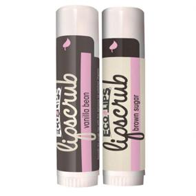 img 3 attached to Пилинг для губ Eco Lips LipScrub Sugar Scrub Sticks - Коричневый сахар и ванильная стручка - 100% натуральный и съедобный уход за губами с органическим кокосовым маслом - Деликатно очищает и полирует сухие, шелушащиеся губы