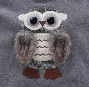 img 2 attached to 🦉 Cute Owl Girls Kids Hoodies: Fuzzy Hooded Pullover Sweatshirts