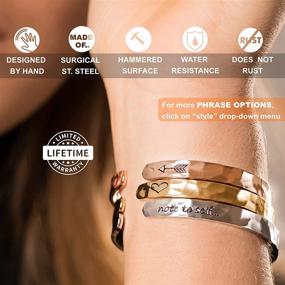 img 1 attached to 👩 Personalized Carviell Bracelets for Women - Inspirational Friendship Cuffs, Engraved Birthday Gift Jewelry for Her, Mom & Best Friends - Ideal Teen Girls' Present