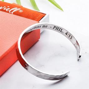 img 2 attached to 👩 Персонализированные браслеты Carviell для женщин - Вдохновляющие дружеские наручники, гравированный подарок на день рождения для нее, мамы и лучших подруг - идеальный подарок для девочек-подростков.