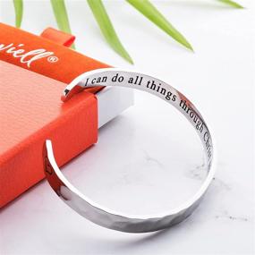 img 3 attached to 👩 Персонализированные браслеты Carviell для женщин - Вдохновляющие дружеские наручники, гравированный подарок на день рождения для нее, мамы и лучших подруг - идеальный подарок для девочек-подростков.