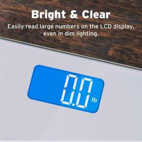 img 3 attached to 🔢 Etekcity Digital Bathroom Scale: Round Corner Design, Large Blue LCD Display, High Precision - Up to 400 Pounds