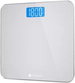 img 4 attached to 🔢 Etekcity Digital Bathroom Scale: Round Corner Design, Large Blue LCD Display, High Precision - Up to 400 Pounds