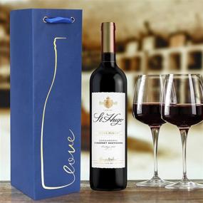 img 3 attached to Swedin 10 PCS Premium Dark Blue Wine Bottle Bags: Stylish and Practical Wine Gift Packaging