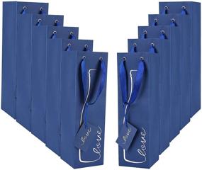 img 2 attached to Swedin 10 PCS Premium Dark Blue Wine Bottle Bags: Stylish and Practical Wine Gift Packaging