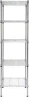 🔘 finnhomy nsf certified chrome wire shelving unit - heavy duty 5 tier storage rack with thicken steel tube - 18x18x59-inches, 5 shelves logo