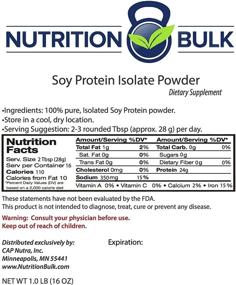img 3 attached to 🌱 Soy Protein Powder - 16 oz - NutritionBulk.com, Unflavored Isolate, Non-GMO, Vegan, Gluten-Free, Dairy-Free