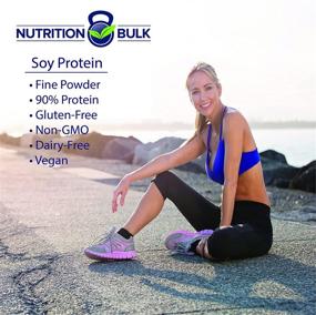 img 2 attached to 🌱 Soy Protein Powder - 16 oz - NutritionBulk.com, Unflavored Isolate, Non-GMO, Vegan, Gluten-Free, Dairy-Free