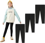 👧 kids bron toddler leggings 2pack: white girls' clothing - comfortable and stylish leggings for kids logo