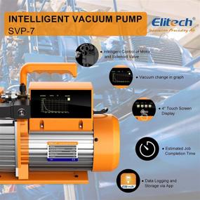 img 3 attached to 🚗 Elitech SVP-7 Intelligent HVAC Vacuum Pump: Automotive 7 CFM, 2 Stage, Touch Screen App – Efficient HVAC Solution for Automotive Applications