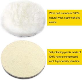 img 1 attached to 🚗 5 Inch Buffing Wool Pads 8PCS Kits: Premium Woolen Polishing Pad Set for Car & Boat Polishing, Waxing, Sealing, Glaze