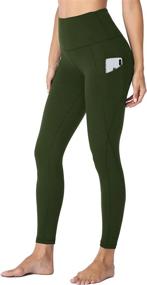 img 4 attached to 🩳 HLTPRO Leggings with Pockets for Women: High Waist Tummy Control Yoga Pants for Workout & Running