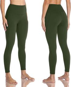 img 3 attached to 🩳 HLTPRO Leggings with Pockets for Women: High Waist Tummy Control Yoga Pants for Workout & Running