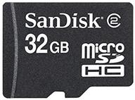 sleek and reliable sandisk 32gb microsdhc memory card: high-quality class 4 (retail package) logo