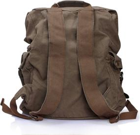 img 2 attached to Vintage Outdoor DRF Backpack Daypack: Stylish and Functional for Every Adventure