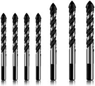 🔩 yuerseak 7 piece drilling concrete alloy set - ultra-durable & stylish black design logo