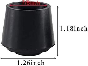img 3 attached to 🪑 Anpatio 16pcs Chair Leg Caps - Black Rubber Tips for Table, Stools, and Chairs | 7/8 Inch Round Anti-slip Foot Covers to Prevent Scratches