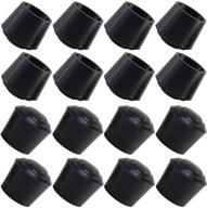🪑 anpatio 16pcs chair leg caps - black rubber tips for table, stools, and chairs | 7/8 inch round anti-slip foot covers to prevent scratches логотип