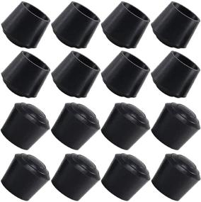 img 4 attached to 🪑 Anpatio 16pcs Chair Leg Caps - Black Rubber Tips for Table, Stools, and Chairs | 7/8 Inch Round Anti-slip Foot Covers to Prevent Scratches