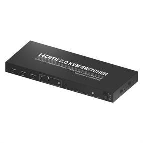 img 4 attached to HDMI 2.0 4-Port KVM Switch: 4x HDMI USB Audio Mic + UHD 4K@60Hz 🔌 2K@144 Refresh Rate + HDCP2.2 + 18Gbps – Share Monitor/Keyboard/Mouse/Printer/U Disk/Webcam – Ideal for 4 Desktops/Laptops