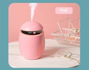 img 1 attached to 🌬️ Humidifiers for Bedroom and Car with Essential Oil Diffuser: 350ml Cool Robot Mist Humidifier, Colorful Atmosphere Lights – Waterless Auto-Off, Perfect for Baby Room, Home, Office (Pink)