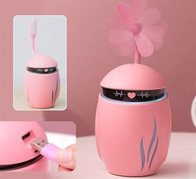 img 3 attached to 🌬️ Humidifiers for Bedroom and Car with Essential Oil Diffuser: 350ml Cool Robot Mist Humidifier, Colorful Atmosphere Lights – Waterless Auto-Off, Perfect for Baby Room, Home, Office (Pink)