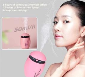 img 2 attached to 🌬️ Humidifiers for Bedroom and Car with Essential Oil Diffuser: 350ml Cool Robot Mist Humidifier, Colorful Atmosphere Lights – Waterless Auto-Off, Perfect for Baby Room, Home, Office (Pink)