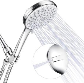 img 2 attached to YEAUPE High Pressure Shower Head with Handheld - 6 Spray Settings, Power Wash, Detachable, 59 Inch Hose