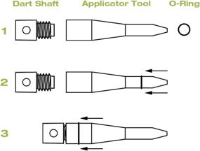 img 3 attached to 🎯 Wolftop Dart Accessory Set: O-Ring Applicator Tool + 200 Pcs 2BA Rubber O-Rings Dart Washers - Enhance Dart Performance!