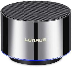 img 4 attached to 🔊 LENRUE Мини-Bluetooth-колонка - портативная беспроводная колонка для использования на открытом воздухе с LED-подсветкой, встроенным микрофоном, громкой связью, AUX-линией, TF-картой, высококачественным стереозвуком и басами для iPhone, iPad, Android-телефона.