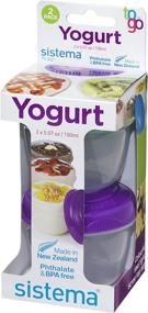 img 1 attached to 🍦 Sistema To Go Collection Yogurt Food Storage Containers: Pack of 2 | Convenient & Secure Storage Solution for Yogurt Lovers