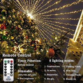 img 3 attached to KNONEW Outdoor Christmas String Lights: 1000 LED 403ft 🎄 with 8 Modes & Timer for Home Xmas Wedding Party Decorations