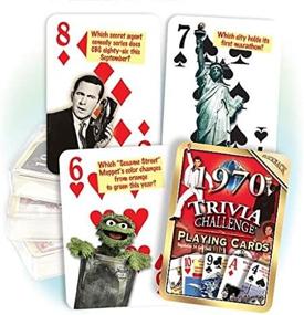 img 1 attached to Flickback 1970 Trivia Playing Cards