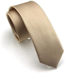 img 2 attached to Elegant Solid Wine Color Slim Necktie: Timeless Style and Sophistication