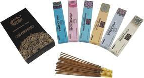 img 3 attached to 🌿 Raajsee Incense Sticks 6 Pack Variety Set 15gm Each - Nagchampa, Frankincense, Jasmine, Vanila, Japanese Rose, White Sage - 100% Organic Hand Rolled - Perfect for Church, Aromatherapy, Relaxation