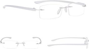 img 3 attached to Стильные бескрайние очки для чтения: 7 пар для модных мужчин и женщин с маленькими линзами