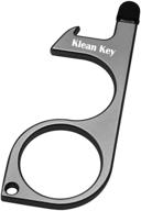 🔑 klean key премиум-ключ без контакта с дверным замком, крепление на цепочке - работает на сенсорном экране - кнопка лифта и открывалка для бутылок (серебряный) логотип