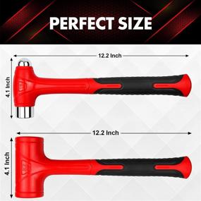 img 3 attached to YIYITOOLS Shockproof Checkered Rebound Mallet - Enhanced Resistant Design