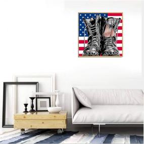 img 1 attached to «🎨 Улучшите свое жилое пространство с набором Bemaystar DIY 5D Diamond Painting Patriotic Military - отражающая стразовая вышивка для потрясающего украшения стены»