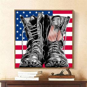 img 2 attached to «🎨 Улучшите свое жилое пространство с набором Bemaystar DIY 5D Diamond Painting Patriotic Military - отражающая стразовая вышивка для потрясающего украшения стены»