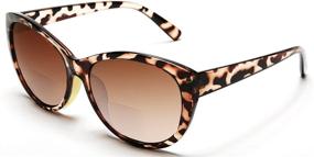 img 1 attached to Chic Cateye Reading Sunglasses for Women - Bifocal Glasses to Read in the Sun